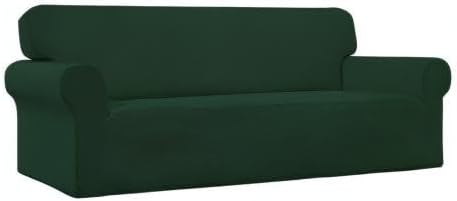Easy-Going Stretch Couch Covers for Sofa Washable Large Dark Green | 1-Piece Sofa Covers for 3 Cushion Couch Furniture Protector Couch Slipcover Soft with Bottom for Kids Pets - Image 9