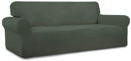 Easy-Going Stretch Oversized Sofa Couch Slipcover Washable Olive Green | 1-Piece Extra large Sofa Cover Furniture Protector Couch Soft with Bottom for Kids, Polyester Spandex Jacquard - Image 8