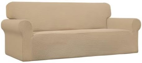 Easy-Going Stretch Couch Covers for Sofa Washable Large Sand | 1-Piece Sofa Covers for 3 Cushion Couch Furniture Protector Couch Slipcover Soft with Bottom for Kids Pets - Image 9