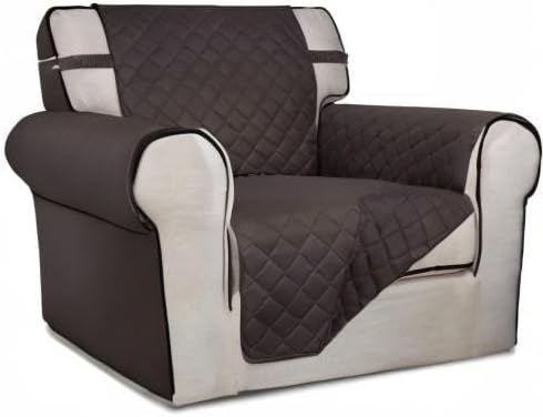 PureFit Reversible Chair Sofa Cover Dog Couch Covers for Sofa, 25.5 in | Chocolate/Chocolate, Water Resistant Couch Protector, Washable Pet Couch Cover with Non Slip and Elastic Straps For Kids - Image 8