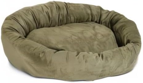 Majestic Pet 52 Inch Suede Calming Dog Bed Washable – Cozy Soft Round Dog Bed with Spine Support for Dogs to Rest Their Head - Fluffy Donut Dog Bed 52x35x11 (Inch) - Round Pet Bed X- Large – Sage - Image 8