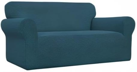 Easy-Going Stretch Oversized Loveseat Couch Covers Washable Deep Teal | 1-Piece Large Loveseat Cover for 2 Cushion Couch Furniture Protector RV Sofa Slipcover Soft with Bottom for Kids Pets - Image 9