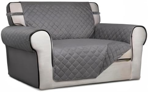PureFit Reversible Quilted Sofa Cover Dog Couch Covers for Sofa, 28 in | Gray/Gray, Water Resistant Couch Protector, Washable Pet Couch Cover with Non Slip and Elastic Straps For Kids - Image 8
