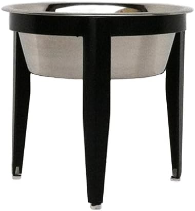 NMN Designs Vision Outdoor/Indoor Elevated Single Diner for Dogs - 10" Tall - Modern Minimalist Metal Dog Bowl Stand - Stylish Raised Pet Bowl for Large Breed - Premium Stainless Steel Bowl - Image 2