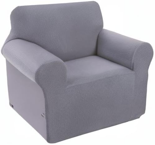 U-NICE HOME Stretch Recliner Chair Cover Armchair Slipcover, Grey | Furniture Protector, 1-Piece Chair cover, Washable, Pet friendly, Polyester Spandex Jacquard fabric - Image 8