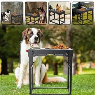 Raised Dog Bowl for Large Dogs,Elevated Dog Bowls Steel Dog Bowls for Food & Water (DB01H-BLACK, 20inch 1.5L) - Image 7