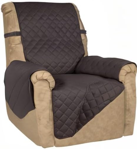 PureFit Reversible Recliner Chair Covers Couch Covers for Dogs, 19 in | Chocolate/Chocolate, Water Resistant Couch Protector, Washable Pet Couch Cover with Non Slip and Elastic Straps For Kids - Image 8