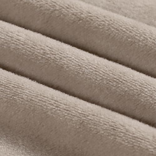PrinceDeco Velvet Stretch Couch Cushion Cover, Sofa Slip Covers for 3 Seat Cushion Couch Chair Loveseat Sofa Cushion Furniture Protector Cushion Sofa Cover Each Width Up to 29.5", Oatmeal - Image 9