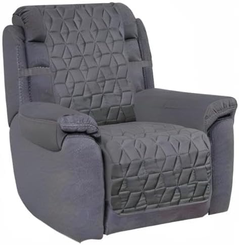 Ameritex Waterproof Nonslip Recliner Cover Christmas Decor Stay in Place, Dog Couch Recliner Cover Furniture Protector for Pets and Kids (Dark Grey, 23'') - Image 8