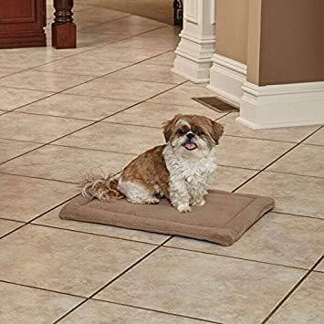 MidWest Homes for Pets XXS QuietTime Taupe Micro Terry Pet Bed, Ultra-Soft & Cushioned Crate Pad for 18-inch Crates, Machine Washable, For Small Dogs & Cats - Image 2