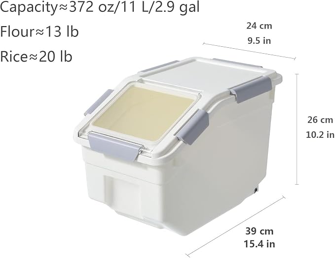 CITY BABY 2 Pack Airtight Flour Storage Container With Scoop,Dry Food, Sugar, Baking Supplies,Rice Container Set -BPA Free- Pet Food Storage Container,Dog Cat Birds Food Bin(13LB) - Image 6