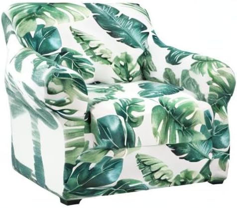 hyha Stretch Couch Covers, Chair/Sofa Covers, Armchair Slipcover for Dogs | Floral Pattern, Printed, 2 Pieces, Separate Couch Cushion Slipcover, Soft Chair Cover with Elastic Bottom for Pets (Armchair) - Image 9