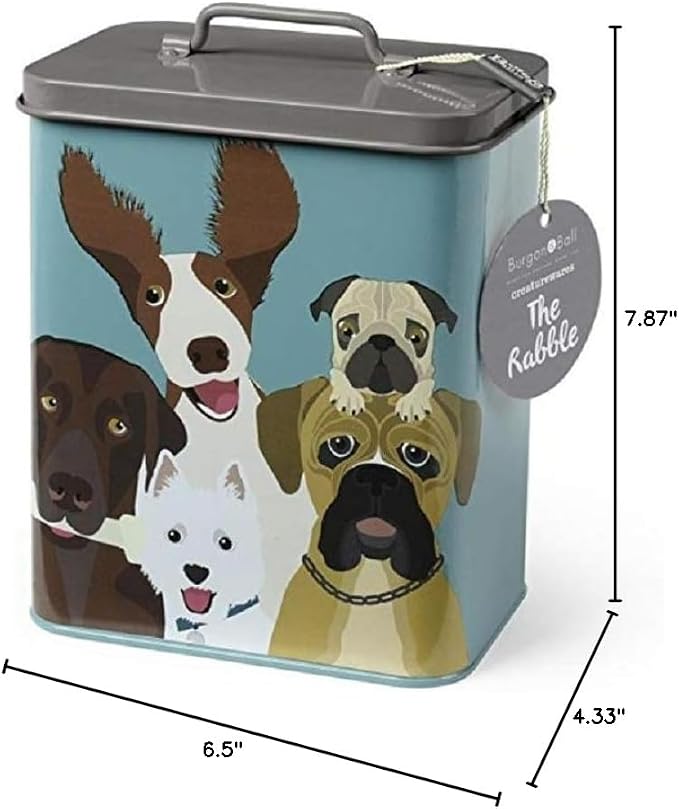 Burgon & Ball Creaturewares The Rabble Dog GCR/CAT Tin Pet Food Storage, 16.5 cm x 11 cm x 20 cm Size - Image 7