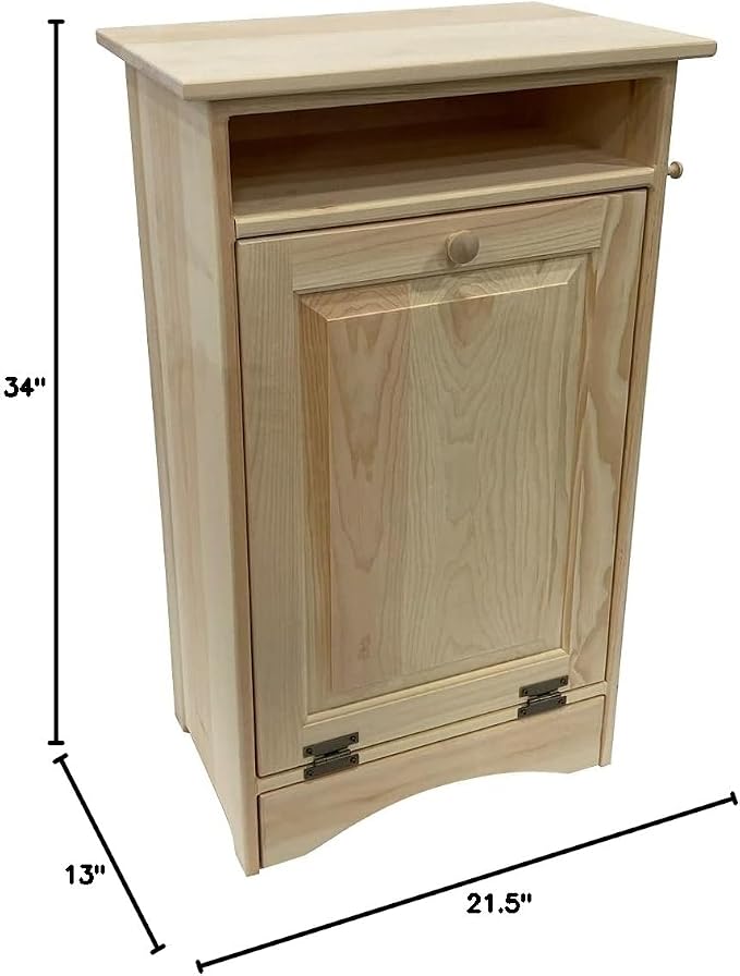 Peaceful Classics Pet Feeder Station, Unfinished | Dog Food Storage Container, Dog Food Storage Cabinet, Pet Supplies Organizer, Can Hold 35 Lbs of Pet Food - Image 2