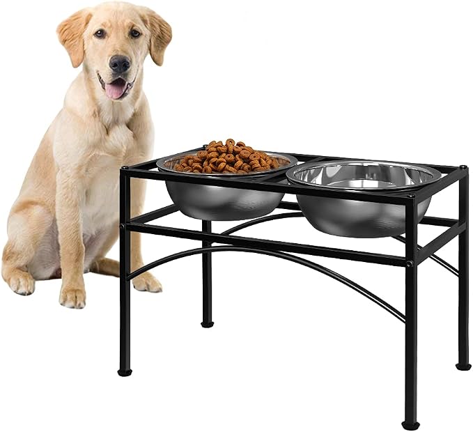 Elevated Dog Bowls for Large Dogs, 14" Raised Dog Bowl Stand for Large Sized Dog, Large Dog Feeder with Food and Water Bowls - Image 6