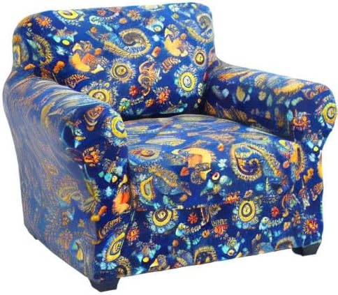 hyha Stretch Couch Covers, Chair/Sofa Covers, Armchair Slipcover for Dogs | Floral Pattern, Printed, 2 Pieces, Separate Couch Cushion Slipcover, Soft Chair Cover with Elastic Bottom for Pets (Armchair) - Image 9