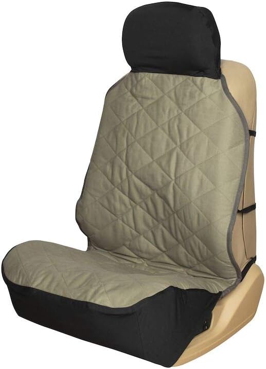 PetSafe Happy Ride Quilted Bucket Seat Cover - Long-Lasting Waterproof Padded Seat Protection with Secure Seatbelt Access - Keeps Leather Seats Clean & Protects from Scratches - Green - Image 7