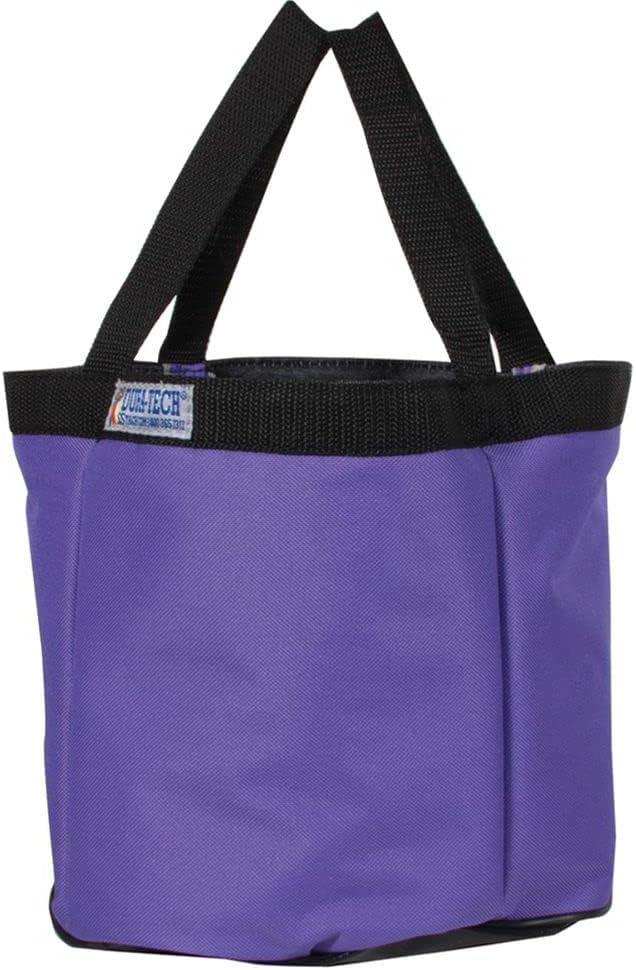 Dura-Tech Compact Grooming Tote | 4 Roomy Interior Pockets | Durable D840 Polyester Outer | Ideal for Ringside Touchups | With Ample Storage | Color Purple by Dura-Tech