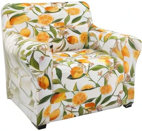 hyha Stretch Couch Covers, Chair/Sofa Covers, Armchair Slipcover for Dogs | Floral Pattern, Printed, 2 Pieces, Separate Couch Cushion Slipcover, Soft Chair Cover with Elastic Bottom for Pets (Armchair) - Image 9