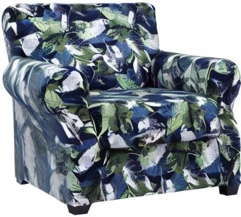 hyha Stretch Couch Covers, Chair/Sofa Covers, Armchair Slipcover for Dogs | Floral Pattern, Printed, 2 Pieces, Separate Couch Cushion Slipcover, Soft Chair Cover with Elastic Bottom for Pets (Armchair) - Image 9