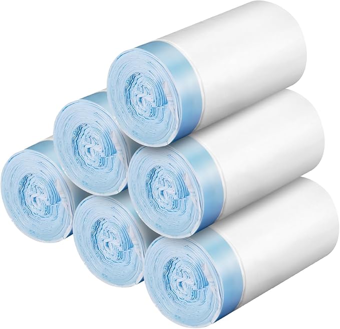 Waste Bags for Self-Cleaning Cat Litter Box | Replacement Extra Large Cat Litter Box Liners, 4 Rolls Drawstring Trash Bags for Robot,(80 Count )20 x 18 Inches - Image 5
