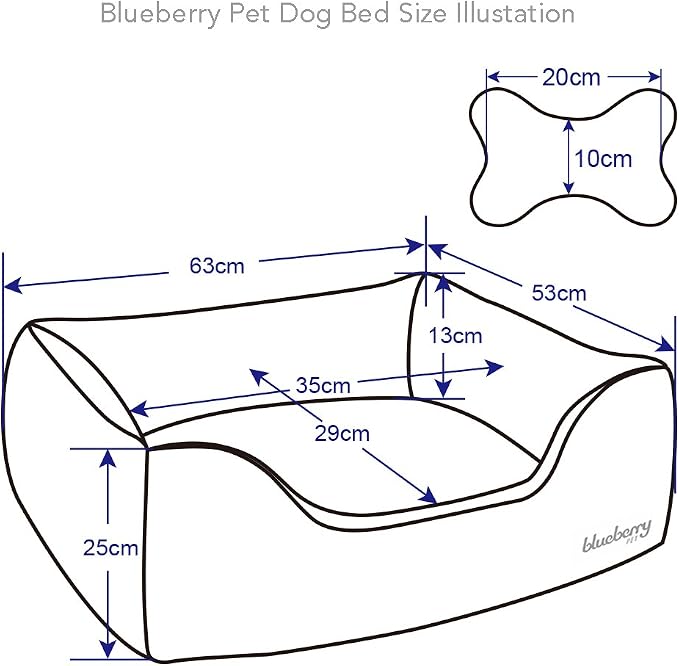Blueberry Pet Heavy Duty Microsuede Bed Cover Only, Removable & Washable Replacement Cover with YKK Zippers, for Cats & Dogs Bed 25" x 21" x 10", Champagne Beige Embroidered Paisley - Image 6