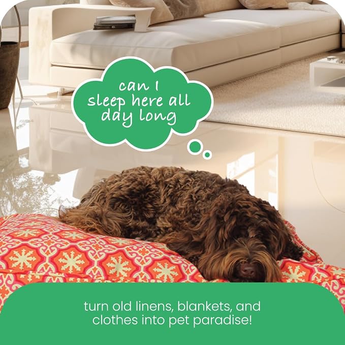 Molly Mutt Medium to Large Dog Bed Cover - Papillon Print - Measures 27”x36”x5’’ - 100% Cotton - Durable - Breathable - Sustainable - Machine Washable Dog Bed Cover - Image 7