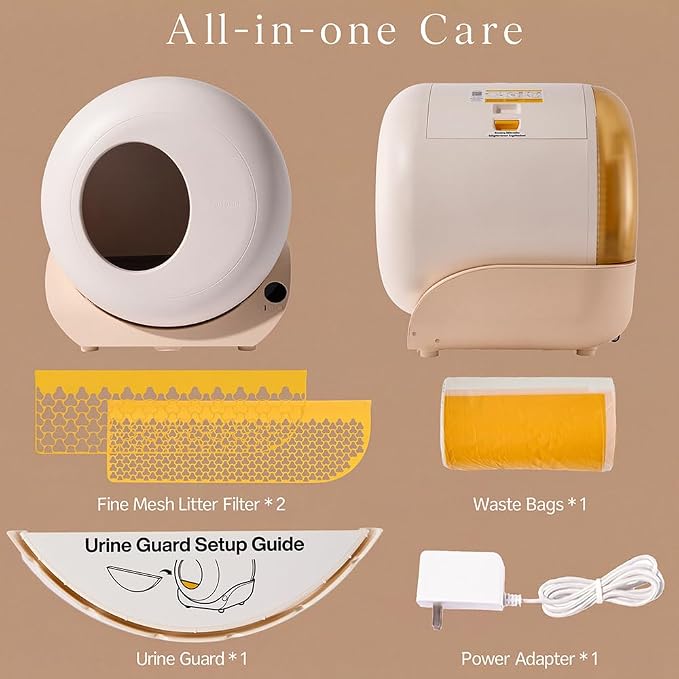 FurryTail Self Cleaning Litter Box with APP - Automatic Cat Litter Box for All Your Cats, Odor Control, Spacious Interior and Large Wastes Bin Capacity,Includes 40 Litter Bags - Image 9