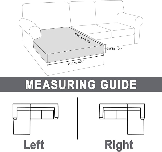 hyha Velvet Couch Cushion Covers, Sofa Covers for Cushion Couch Washable | Soft Plush Sofa Slipcover, Elastic Bottom, Non-Slip Wear Resistant Furniture Protector, Ideal For Pets & Kids, Chaise - Image 6