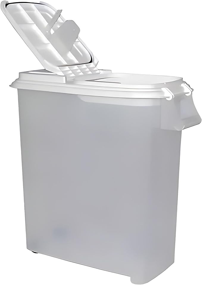 Buddeez Airtight Pet Food Storage Container - 50 QT Capacity Dog Food Storage Container - Cat Food Container, Bird Seed Storage Container, Rolling Storage Bin, Air Tight with White Lid - Image 8