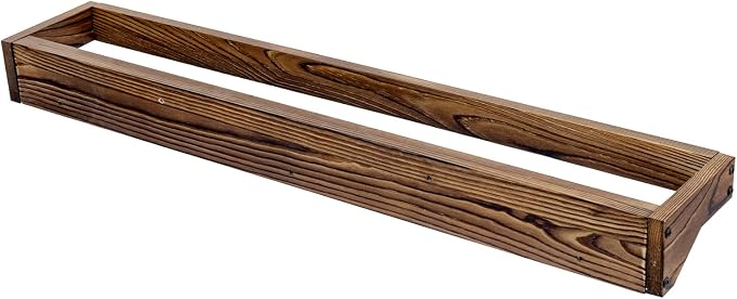 MyGift 30 Inch Rustic Burnt Wood Wall Shoe Rack Set of 4 Holds 12 Pairs | Solid Wood Construction, Vertical Space Saver, Four Piece Configuration, Quick Access Design, Organized Entry Solution - Image 7