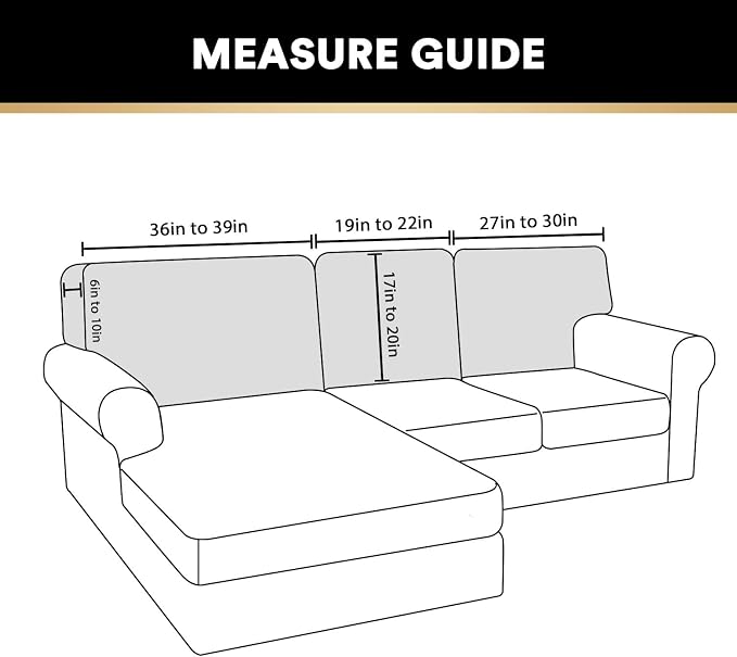 PrinceDeco Sectional Couch Covers Velvet Cushion Covers for Sectional Couch Cushion Covers for Sectional Sofa Separate Sectional Sofa Slipcovers Washable(1 Chaise Back+ 2 Sofa Back,Grey) - Image 7