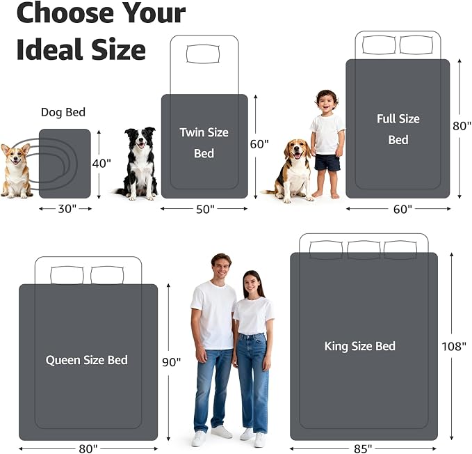 LOOBANI Waterproof Dog Blanket for Couch, Soft Couch Cover 50" x 60" Black | Pet Blanket for Medium Large Dogs, Double Side Liquid-Proof, Reversible Flannel Bed Throw for Sofa, Travel, Hair Resistant - Image 8