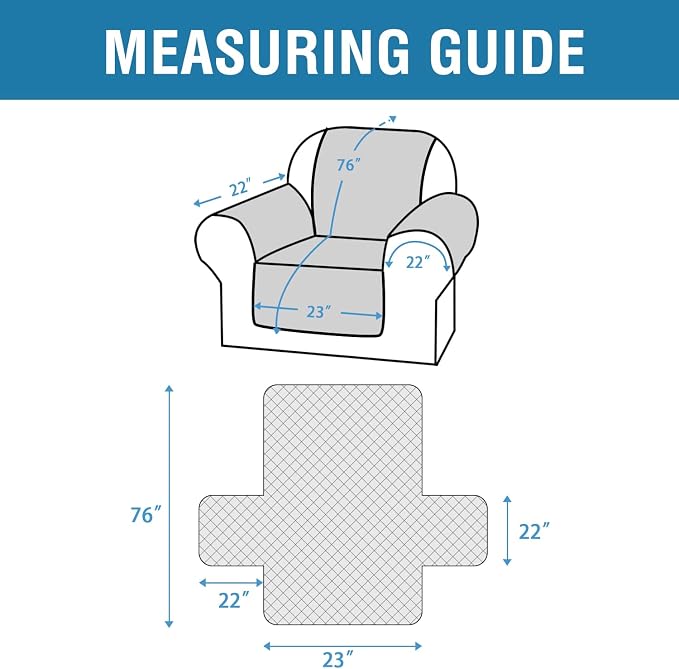 H.VERSAILTEX Chair Sofa Slipcover 100% Waterproof Couch Cover Furniture Protector Cover with Elastic Straps for Pets Kids Children Dog Cat(Chair, Brown) - Image 7