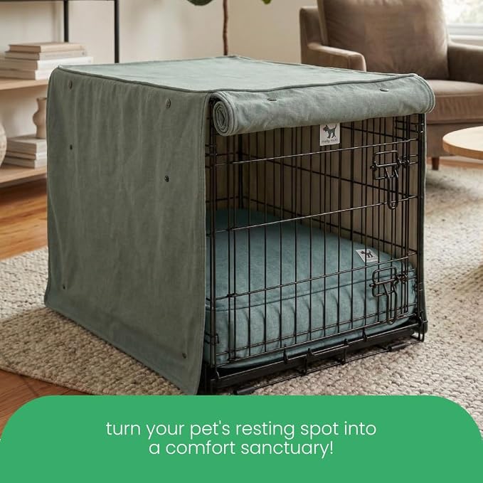 Molly Mutt Quiet Light Dog Crate Cover, GOTS-Certified 100% Organic Cotton Canvas Cover for Dog or Puppy Kennel and Cage, Washable, Free of Harmful Chemicals, Huge, Fits 36"x23"x25" Crate - Image 7