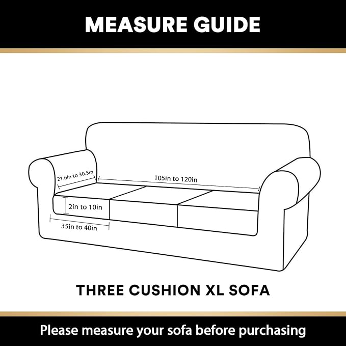 PrinceDeco Sectional Couch Cushion Covers 3 Pieces Velvet Separate Couch Cover Extra Large Stretch Sofa Slipcover Washable Furniture Protector for Sectional Sofa(Each Width Up to 40", Ivory) - Image 9