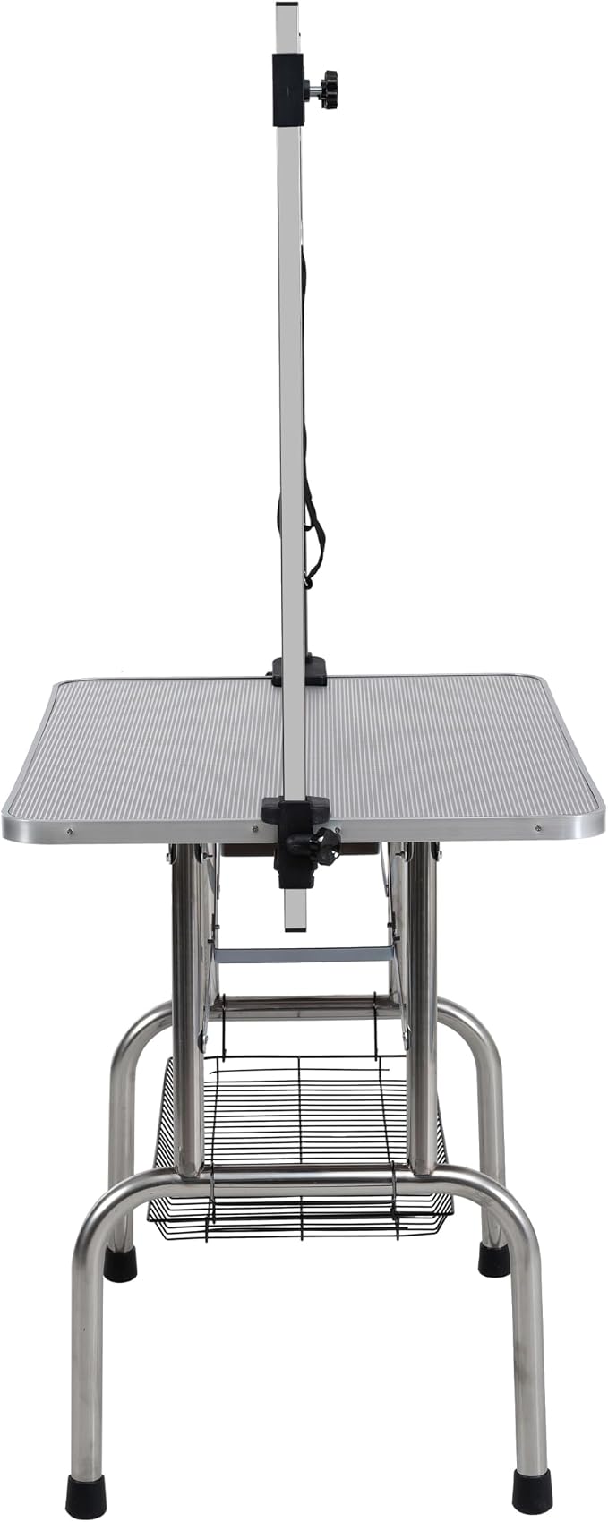 Professional Dog Pet Grooming Table Adjustable Heavy Duty Portable w/Arm & Noose & Mesh Tray (Grey, 36") - Image 9