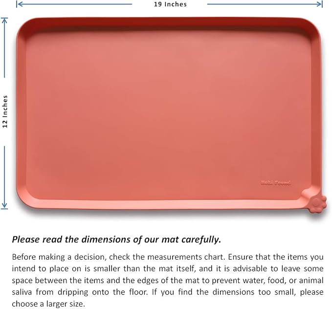 Hoki Found -Waterproof Pet Feeding Mats with High Lips - Multiple Size and Colors for Dogs, Cats & Others-BC - Image 5
