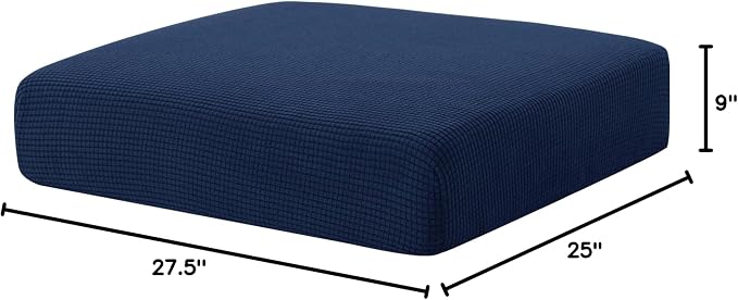 Hokway Stretch Couch Cushion Slipcovers Reversible Cushion Protector Slipcovers Sofa Cushion Protector Covers(Darkblue, Small) - Image 10
