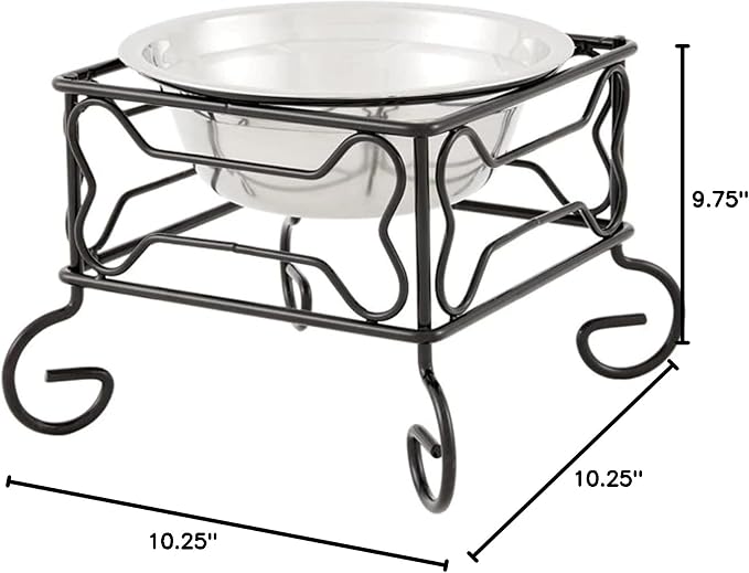 YML Wrought Iron Stand with Stainless Steel Dog Bowl, Large - Image 5
