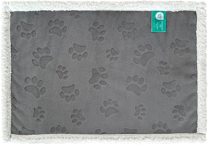 Qeils 1 Pack 3 Dog Blankets for Small Dogs - 3 pcs Waterproof Dog Blanket Washable - Soft Sherpa Fleece Puppy Blanket for Kitten Doggy, Warm Cat Blankets for Indoor Cats, 16"X23", Grey - Image 8