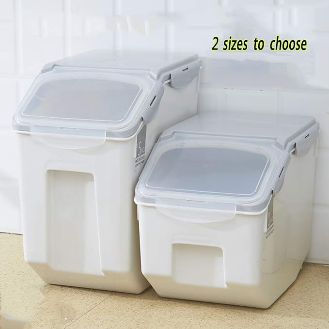 2-Pack 15L/4 Gallon Airtight Food Storage Containers with Locking Lids – Leakproof Dry Dog Food Rice Grain Bin for Kitchen Pantry Organization (507oz) - Image 8