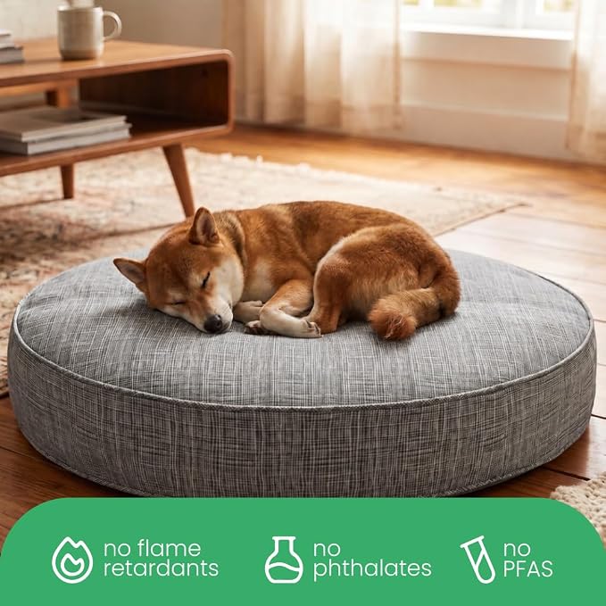 Molly Mutt River Dog Bed Duvet Cover, 100% Cotton Canvas Cover for Dog, Puppy, or Cat Bed, Durable, Washable, and Free of Harmful Chemicals, Round, 36"x5" - Image 6