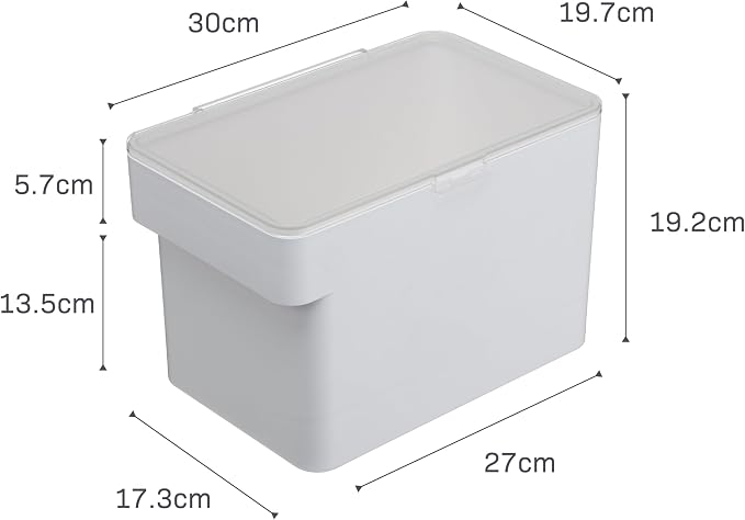 YAMAZAKI Home Tower Airtight Pet Food Storage Container - Cat And Dog Food Holder Bin With Transparent Lid And Handle - Medium - Polypropylene - 8 Lbs., 1.6 Gallons, 6 Quarts,White - Image 9