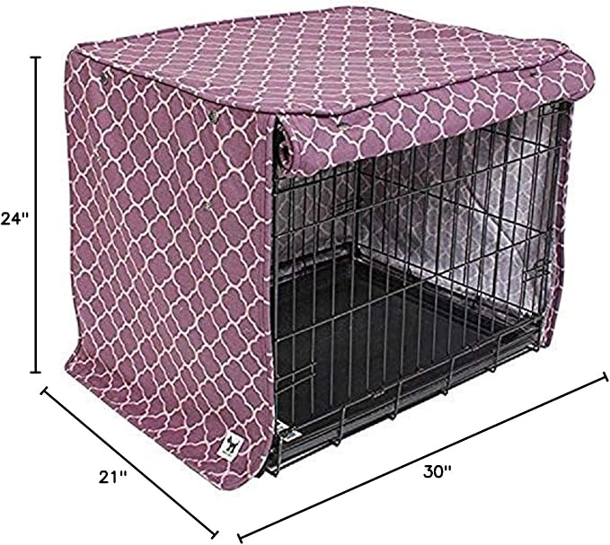 Molly Mutt Royals Dog Crate Cover, 100% Cotton Canvas Cover with 2 Roll-Up Panels, Ideal for Dog or Cat Crate, Durable, Washable, and Free of Harmful Chemicals, 30" x 21" x 24" - Image 4