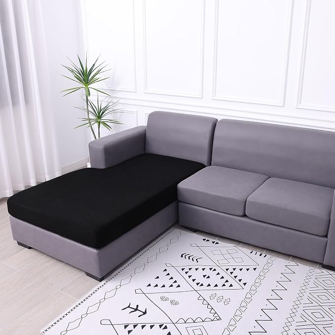 hyha Waterproof Sectional Couch Covers, Non Slip Sofa Cushion Covers | L Shape Sectional Fit, Stretch Jacquard Fabric, Elastic Bottom, Waterproof Protection (1 Piece for Chaise) - Image 7