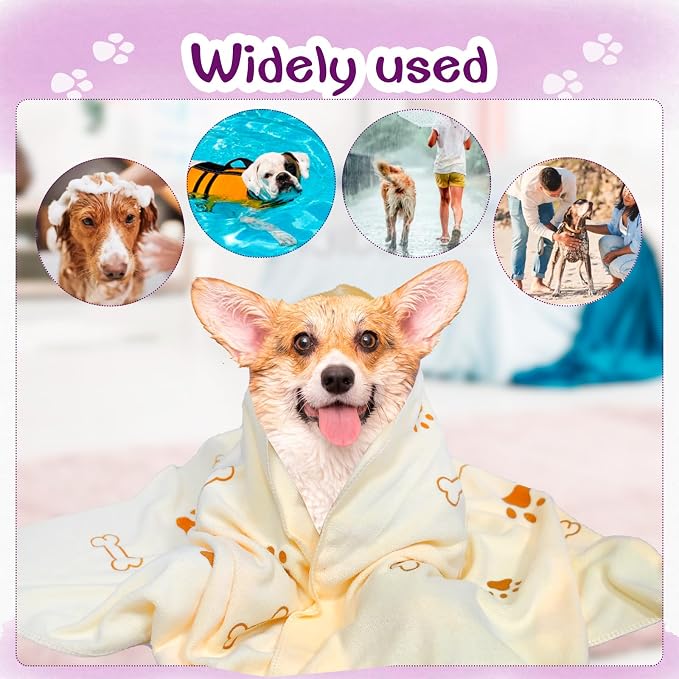 20 Pcs Dog Towels for Drying Dogs Bulk 20 x 40 Inch Quick Drying Pet Bath Towels Colorful Pet Grooming Towel Absorbent Microfiber Towel for Small Medium Large Dog Puppy Cat (Multicolor) - Image 7
