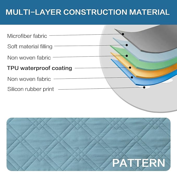 H.VERSAILTEX 100% Waterproof Sofa Slipcover Washable Loveseat Cover for 2 Cushion Cover Non-Slip Furniture Protector with Silicone Backing Couch Cover for Pets (Oversized Loveseat, Stone Blue) - Image 8