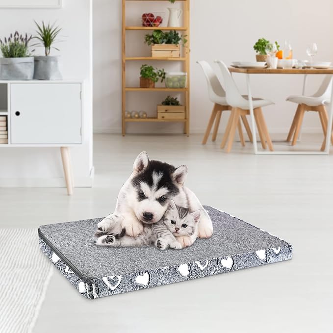 VANKEAN Reversible Cool/Warm Crate Mat Waterproof Washable Firm S-XXL Grey - Image 9