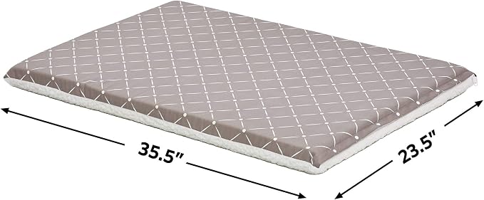 MidWest Homes for Pets Quiet Time Couture Paxton Pet Bed Mushroom/Fleece with Pillow Cover, Mushroom, 36" - Image 4